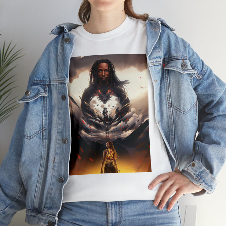 Afro Futuristic Man Unisex Heavy Cotton Tee