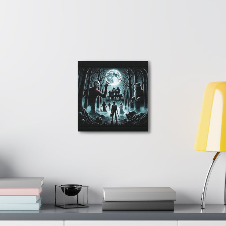 Scariest Movie Mashup Digital Art Canvas Gallery Wraps