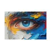 Vivid Gaze: Impasto Spectrum Eye