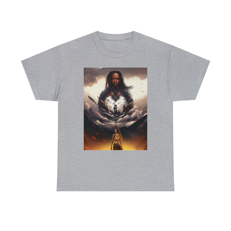 Afro Futuristic Man Unisex Heavy Cotton Tee