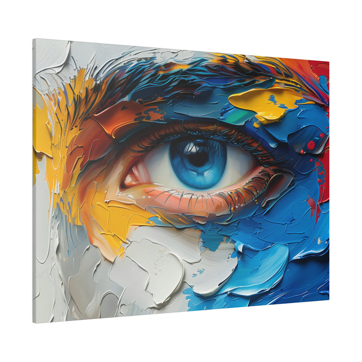 Vivid Gaze: Impasto Spectrum Eye