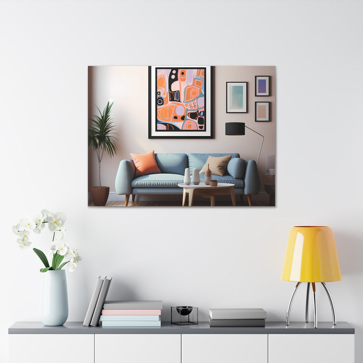 Abstract Art and Couch Canvas Gallery Wraps