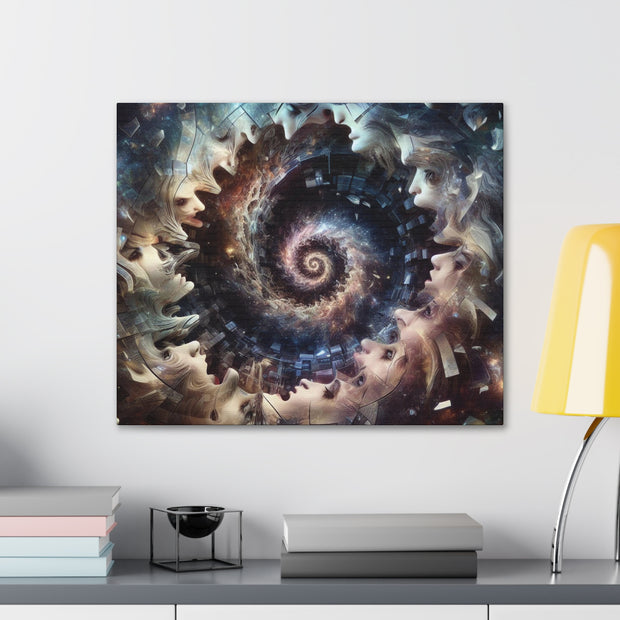 Hypnotic Whirlpool, Fragmented Portraits Canvas Gallery Wraps