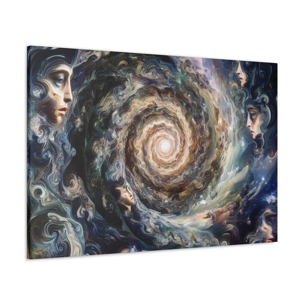 Whirlpool of Surreal Realms: Merging Portraits with Galaxies and Illusions"