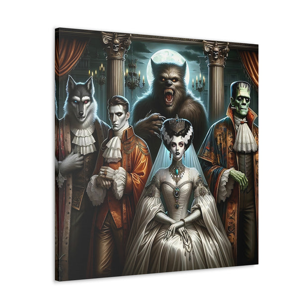 Gothic Gathering: An Enigmatic Court Canvas Gallery Wraps