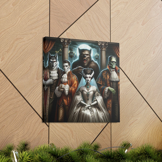 Gothic Gathering: An Enigmatic Court Canvas Gallery Wraps