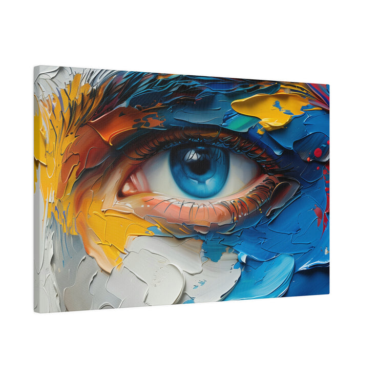 Vivid Gaze: Impasto Spectrum Eye