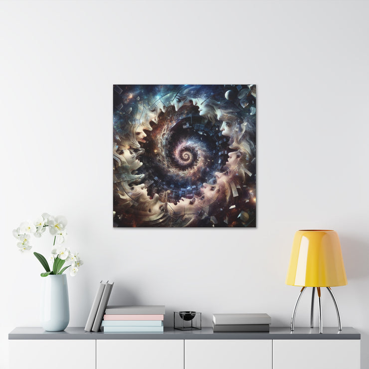 Hypnotic Whirlpool, Fragmented Portraits Canvas Gallery Wraps