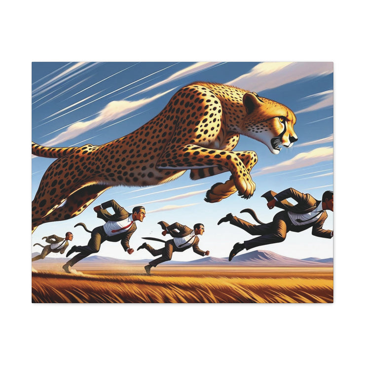 Dynamic Chase: Power & Precision - Abstract Jaguar Art Print