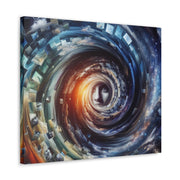 The Celestial Kaleidoscope: Journey into the Whirlpool's Surreal Realm Canvas Gallery Wraps