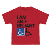 I am Self- Reliant Wheelchair Handy Capable Beefy-T®  Short-Sleeve T-Shirt