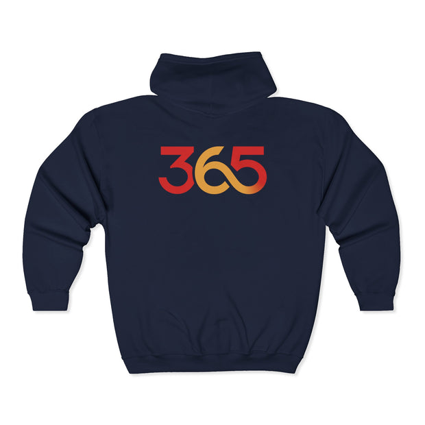 FBA Economy: 365 Strong Zip-Up Hoodie — Circulate the Power, Build the Legacy