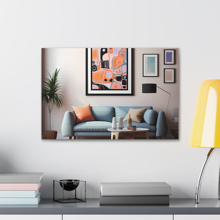 Abstract Art and Couch Canvas Gallery Wraps