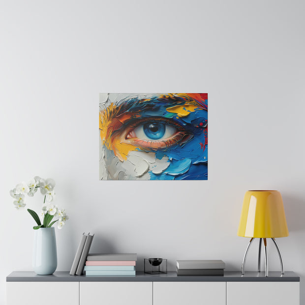 Vivid Gaze: Impasto Spectrum Eye