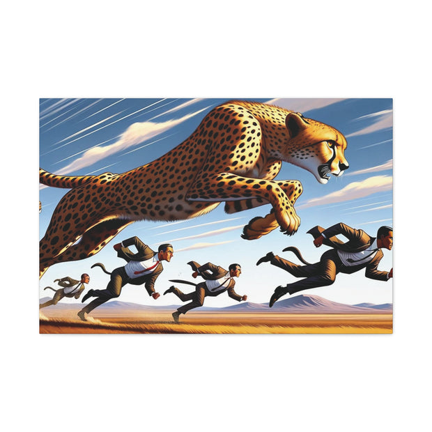 Dynamic Chase: Power & Precision - Abstract Jaguar Art Print