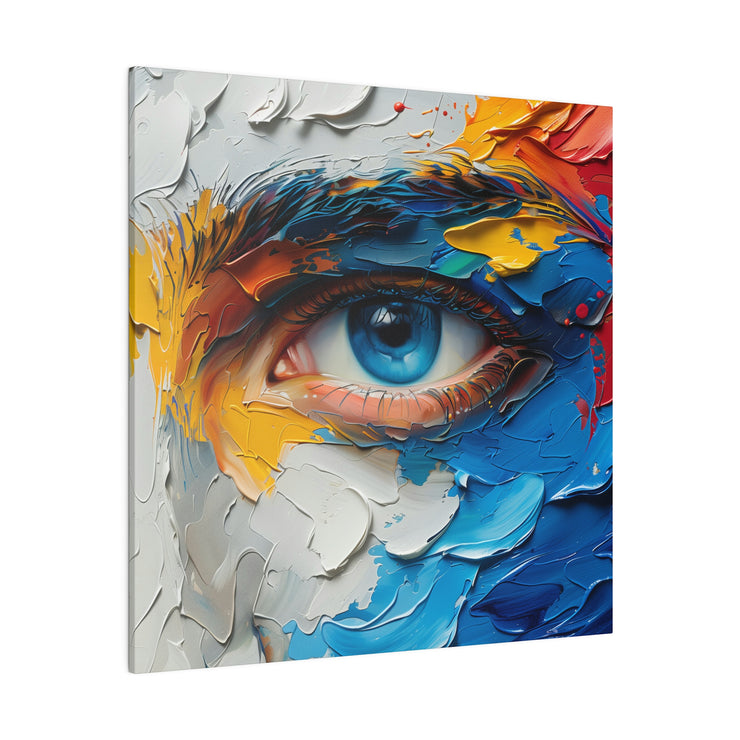 Vivid Gaze: Impasto Spectrum Eye