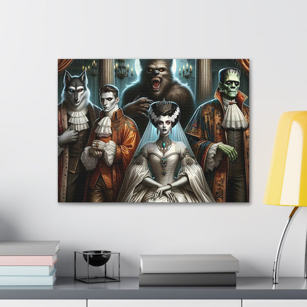 Gothic Gathering: An Enigmatic Court Canvas Gallery Wraps