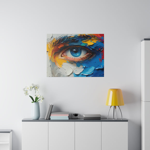 Vivid Gaze: Impasto Spectrum Eye