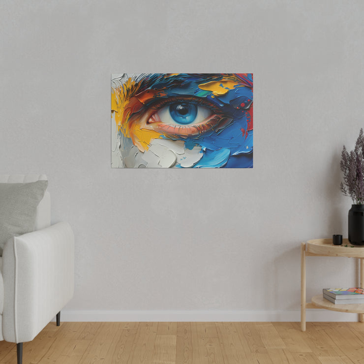 Vivid Gaze: Impasto Spectrum Eye