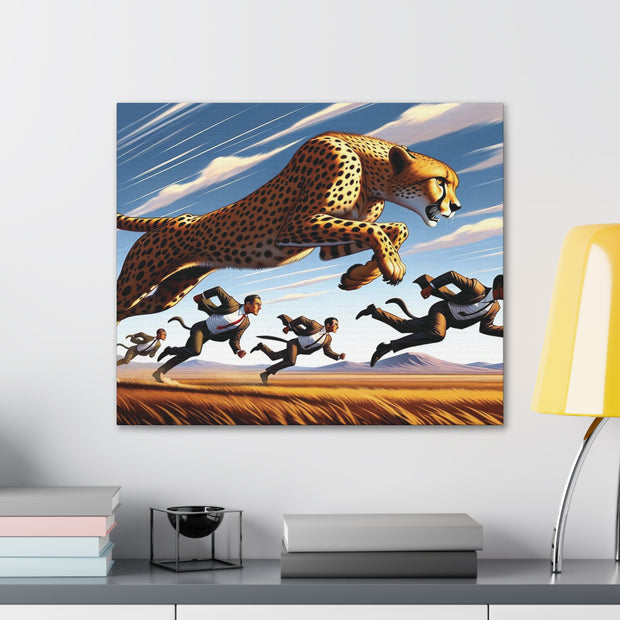 Dynamic Chase: Power & Precision - Abstract Jaguar Art Print