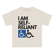 I am Self- Reliant Wheelchair Handy Capable Beefy-T®  Short-Sleeve T-Shirt