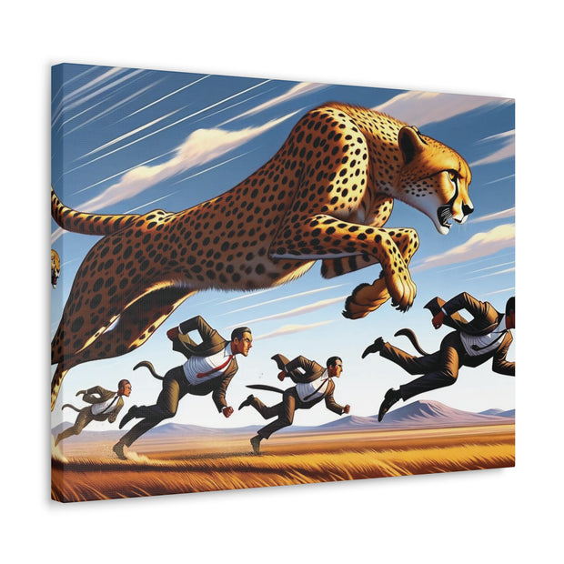 Dynamic Chase: Power & Precision - Abstract Jaguar Art Print