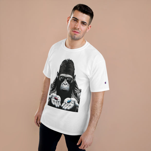 Morpheus-Inspired Ape Pill Holder High-Contrast T-Shirt