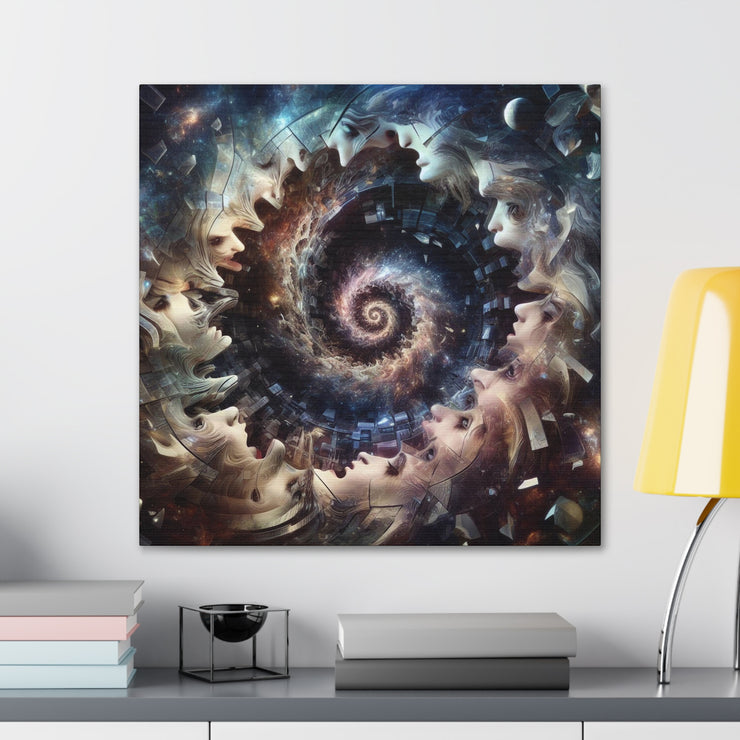 Hypnotic Whirlpool, Fragmented Portraits Canvas Gallery Wraps