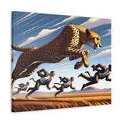 Dynamic Chase: Power & Precision - Abstract Jaguar Art Print