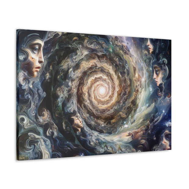 Whirlpool of Surreal Realms: Merging Portraits with Galaxies and Illusions"