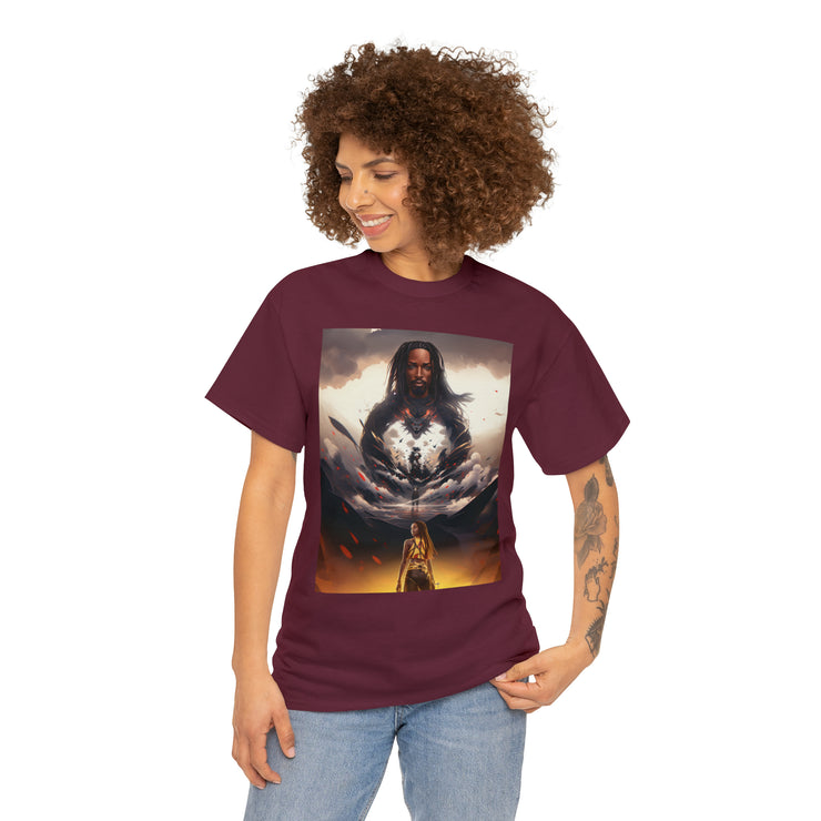 Afro Futuristic Man Unisex Heavy Cotton Tee