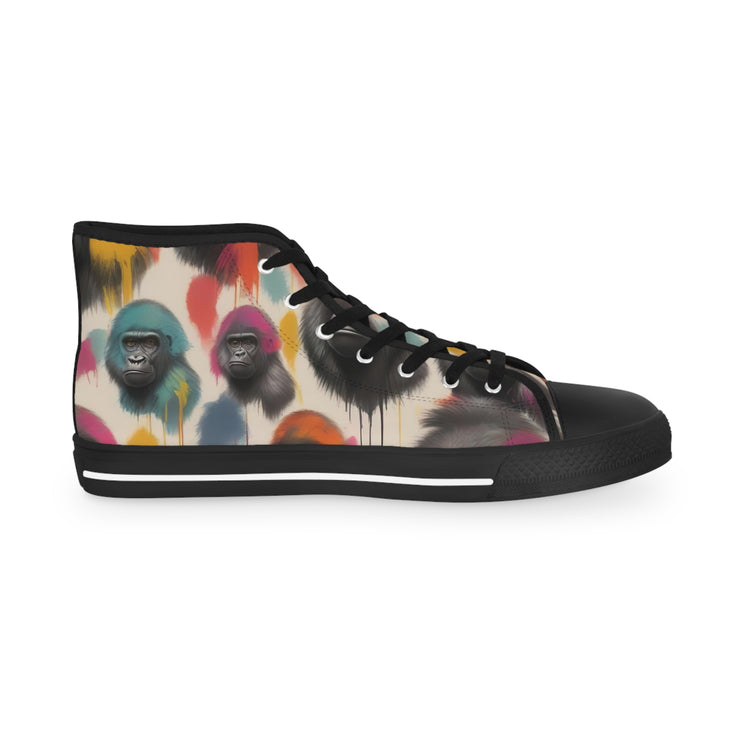 Mystic Primate: Abstract Gorilla High-Top Sneakers