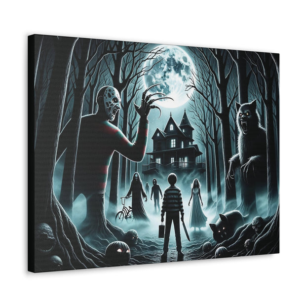 Scariest Movie Mashup Digital Art Canvas Gallery Wraps