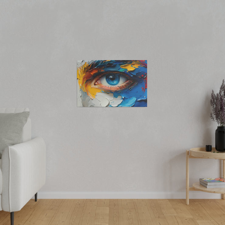 Vivid Gaze: Impasto Spectrum Eye