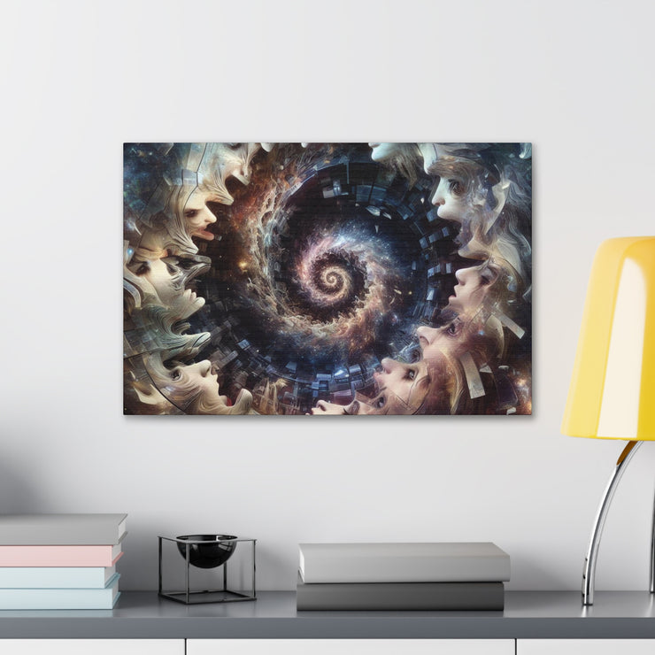 Hypnotic Whirlpool, Fragmented Portraits Canvas Gallery Wraps