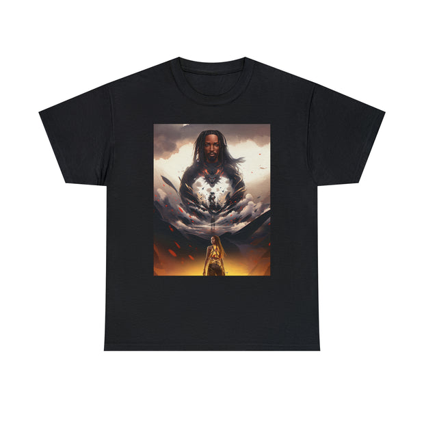 Afro Futuristic Man Unisex Heavy Cotton Tee