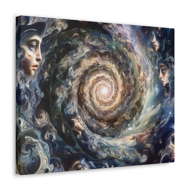 Whirlpool of Surreal Realms: Merging Portraits with Galaxies and Illusions"