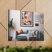 Abstract Art and Couch Canvas Gallery Wraps