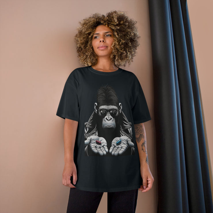 Morpheus-Inspired Ape Pill Holder High-Contrast T-Shirt