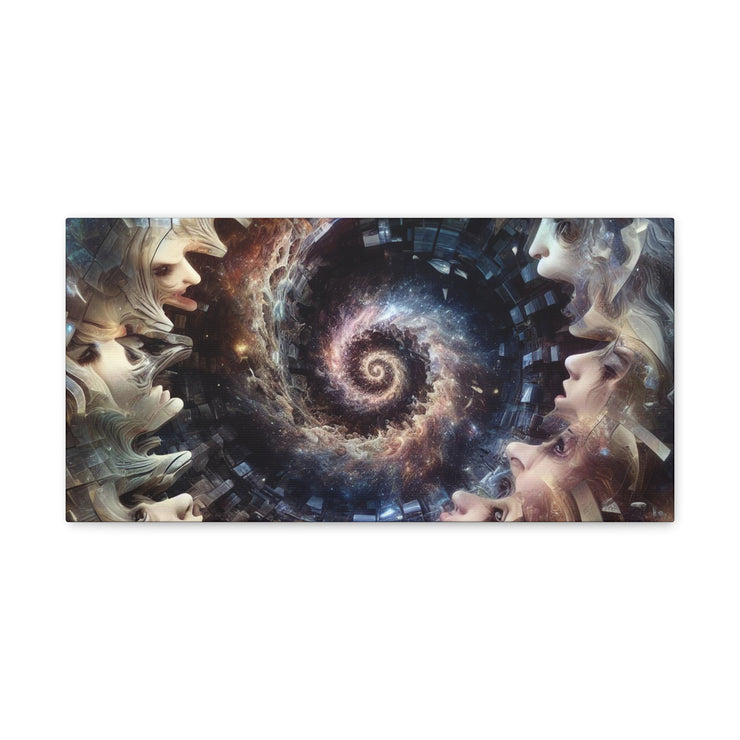 Hypnotic Whirlpool, Fragmented Portraits Canvas Gallery Wraps