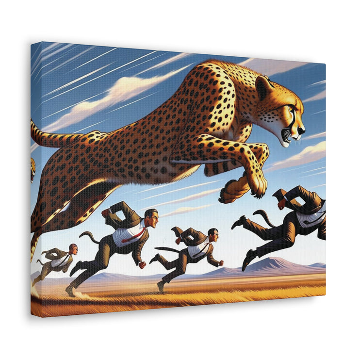 Dynamic Chase: Power & Precision - Abstract Jaguar Art Print