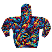 Psychedelic Swirl Zip Hoodie(AOP)