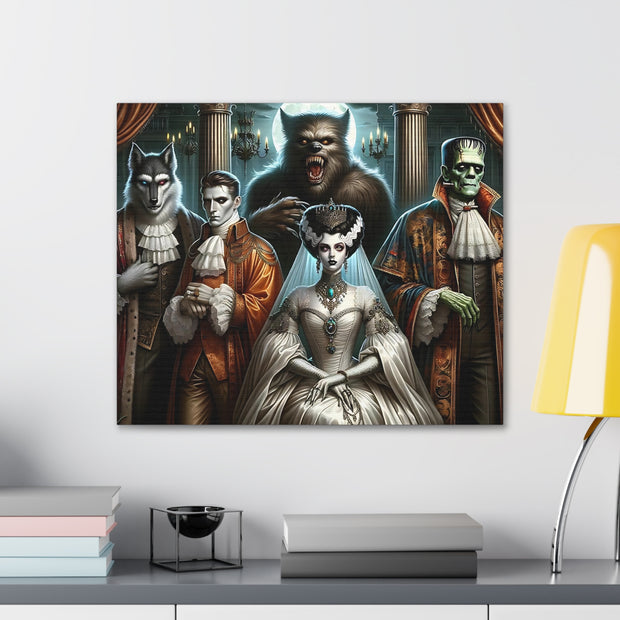 Gothic Gathering: An Enigmatic Court Canvas Gallery Wraps