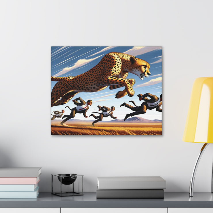 Dynamic Chase: Power & Precision - Abstract Jaguar Art Print