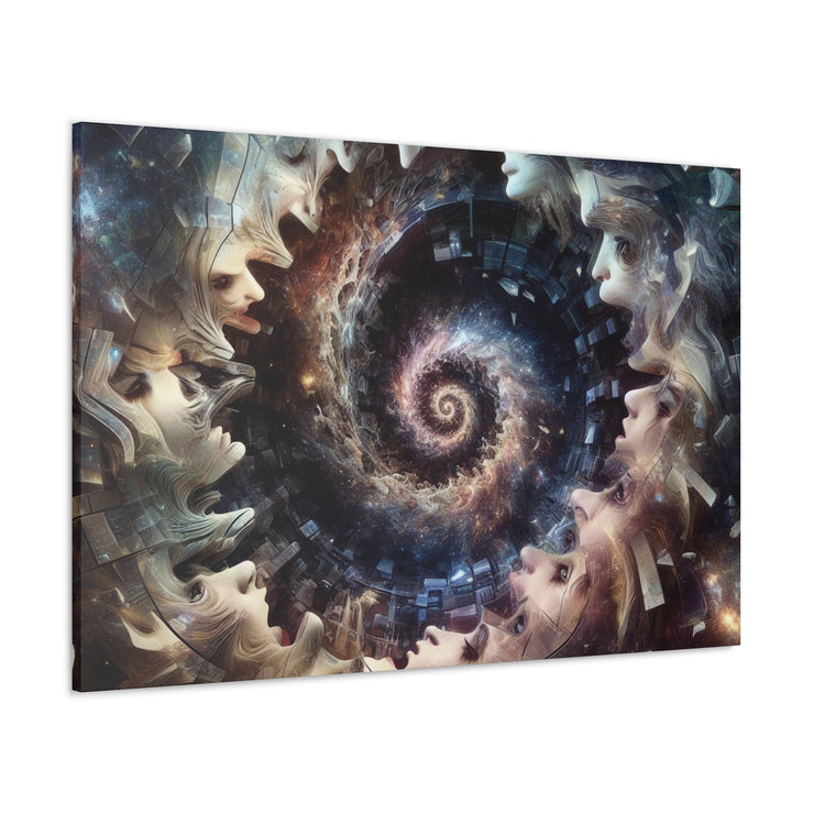 Hypnotic Whirlpool, Fragmented Portraits Canvas Gallery Wraps