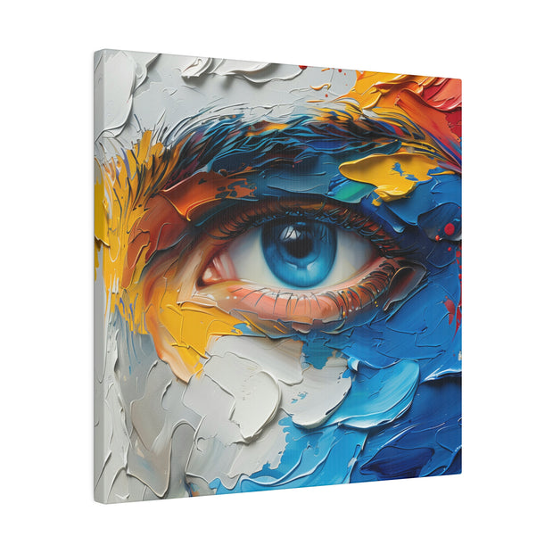 Vivid Gaze: Impasto Spectrum Eye