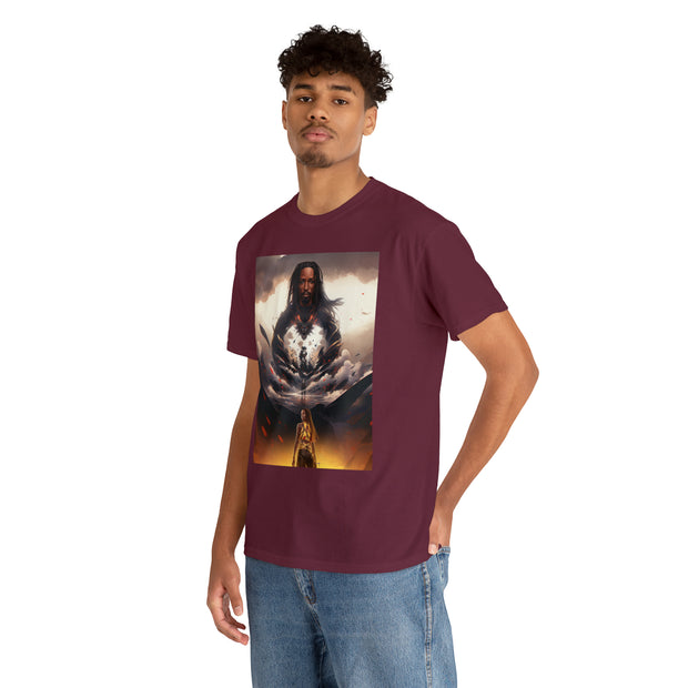 Afro Futuristic Man Unisex Heavy Cotton Tee