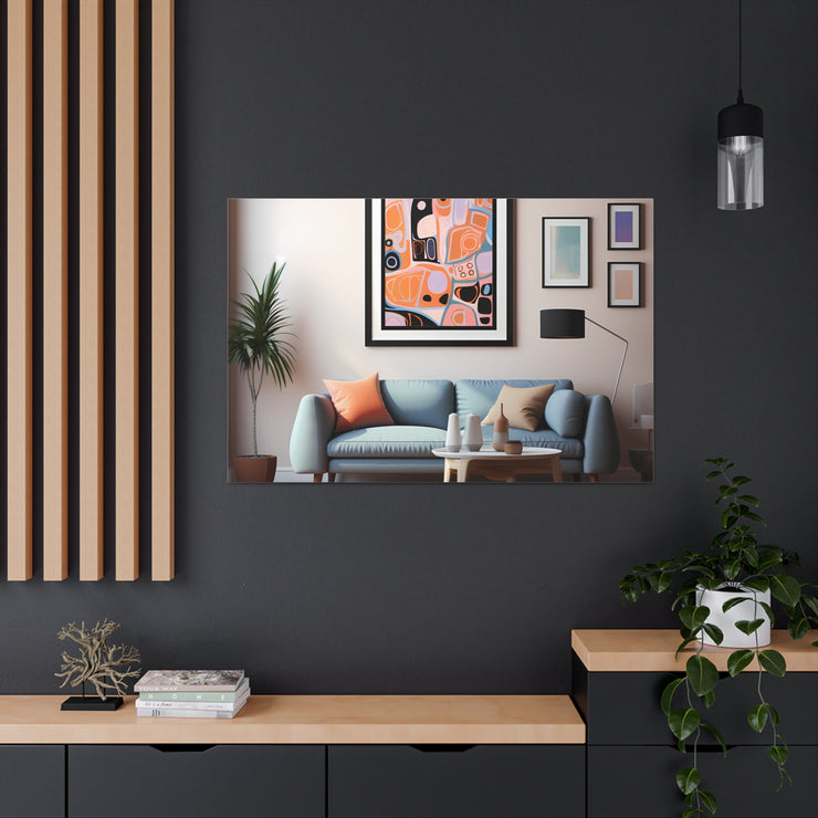 Abstract Art and Couch Canvas Gallery Wraps