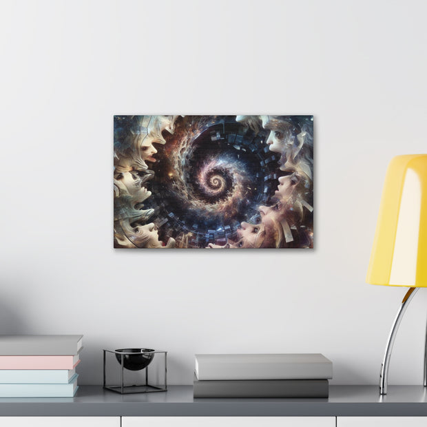 Hypnotic Whirlpool, Fragmented Portraits Canvas Gallery Wraps