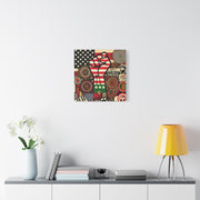 Pan-Black American Pride Canvas Wall Art – Celebrating Unity & Heritage